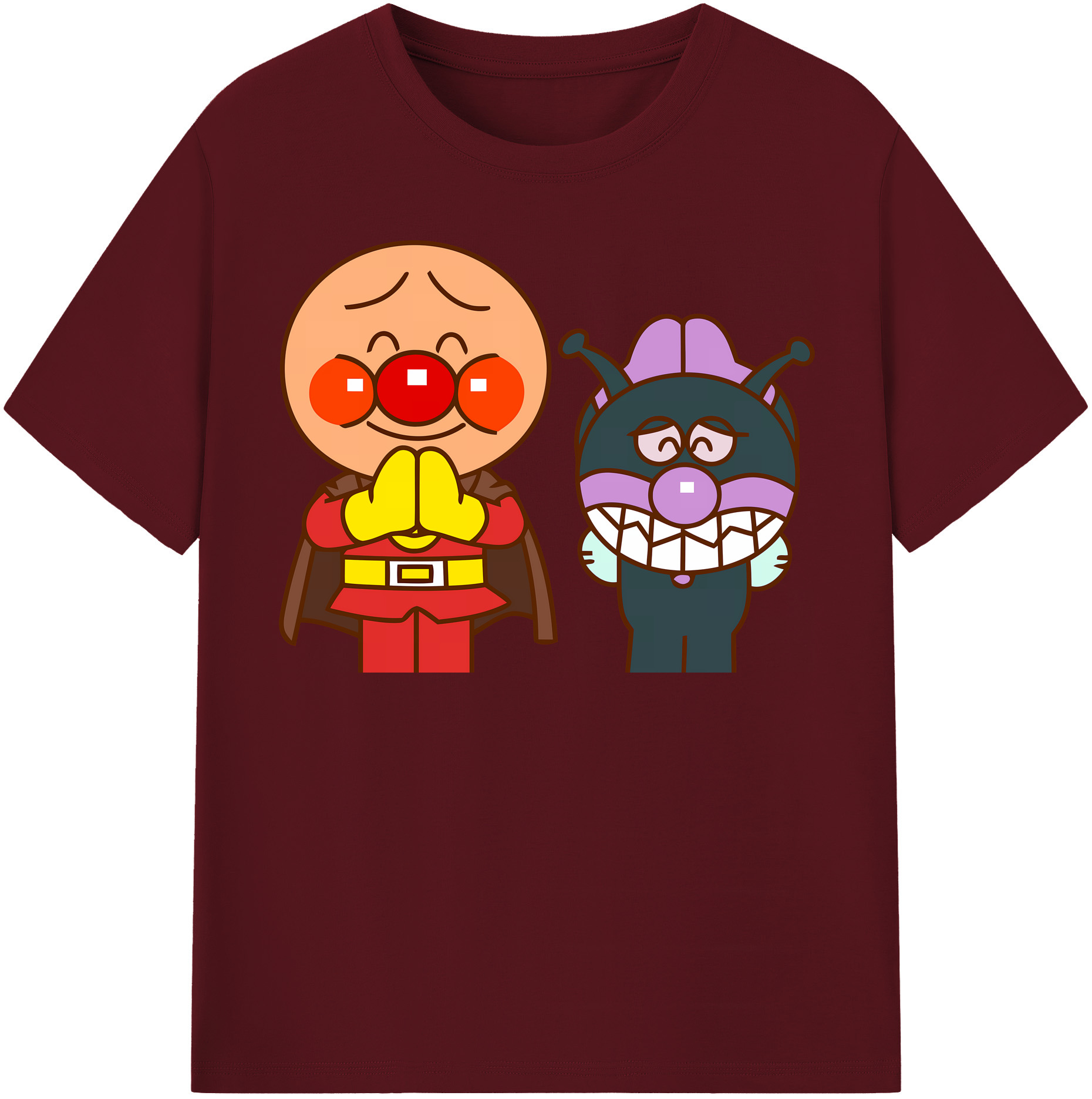 （画像用） アンパンマン Anpanman 綿100％半袖Tシャツ（フロントプリント）